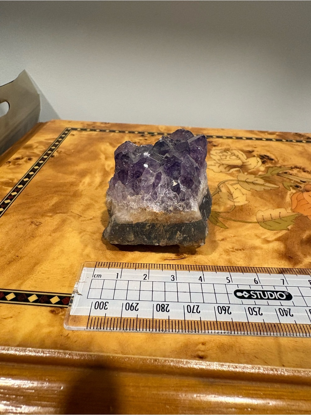 Natural Amethyst Crystal Cluster - Purple and White